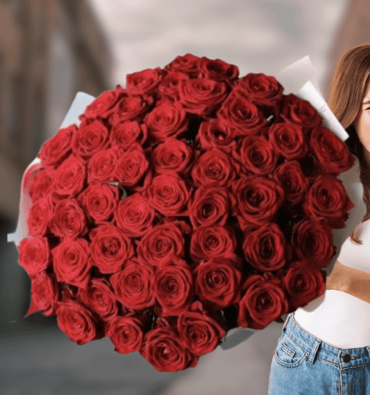 Kytice 100 růží z Ekvádoru