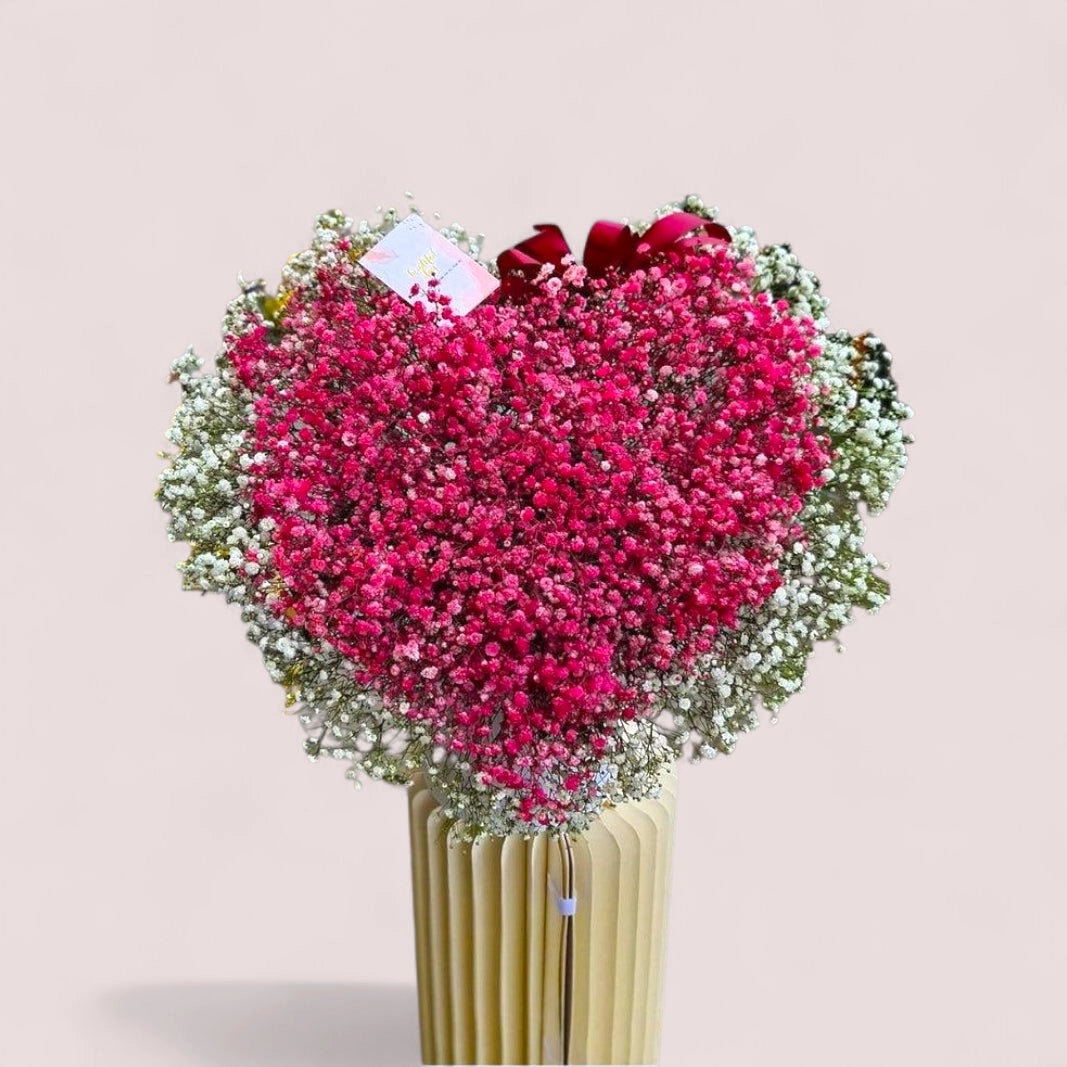 Krabice gypsophila se srdcem